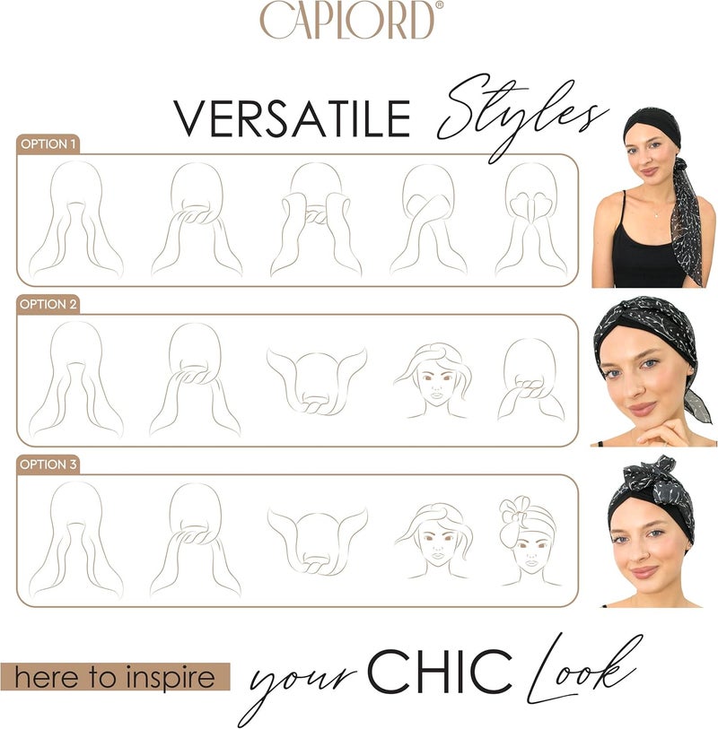 CAPLORD Head Scarf for Women Skull Cap Chemo Patients Headwear Cancer Hair Loss Scarf Headwrap Cover Hat Turban Covering Wrap - Image 3